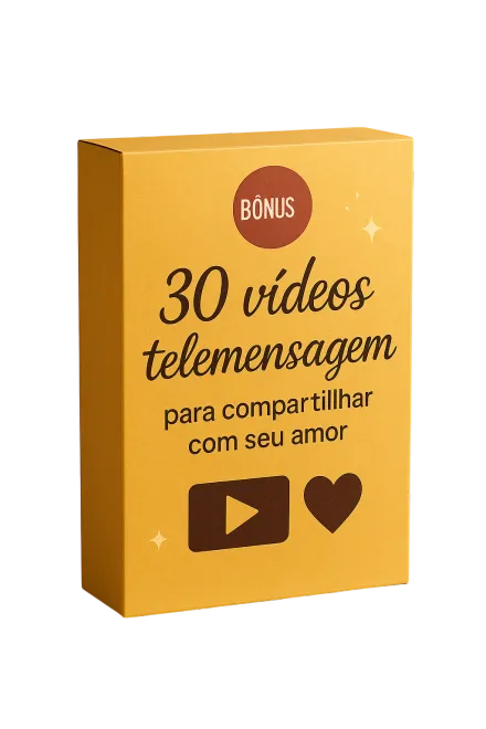 Caixa com 30 vídeos telemensagem com frases emocionantes de amor e saudade