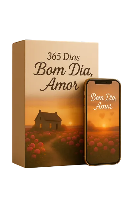 Exemplo de imagem de "Bom dia, meu amor" exibida em um celular, pronta para compartilhar