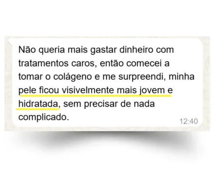Depoimentos reais de clientes sobre os resultados do colágeno para pele, rugas e firmeza