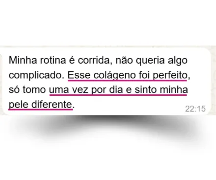 Depoimentos reais de clientes sobre os resultados do colágeno para pele, rugas e firmeza