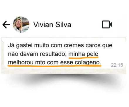 Depoimentos reais de clientes sobre os resultados do colágeno para pele, rugas e firmeza