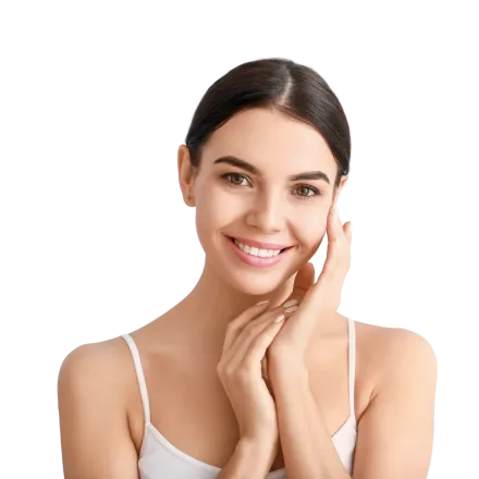 Mulher com pele saudável, firme e luminosa após uso de colágeno